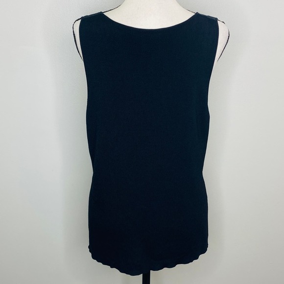 Chicos Viscose Rib Knit Tank Top Shell Women 2 L Stretch Classic Layering Summer - Picture 4 of 6